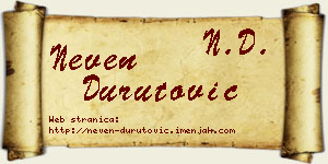 Neven Durutović vizit kartica
